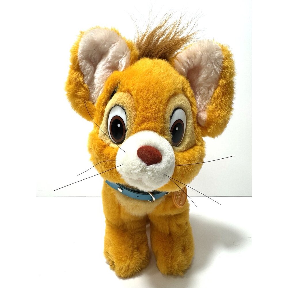 Vintage 1988 Disney Oliver and Company Sears Plush Orange Cat Stuffed Animal 9"